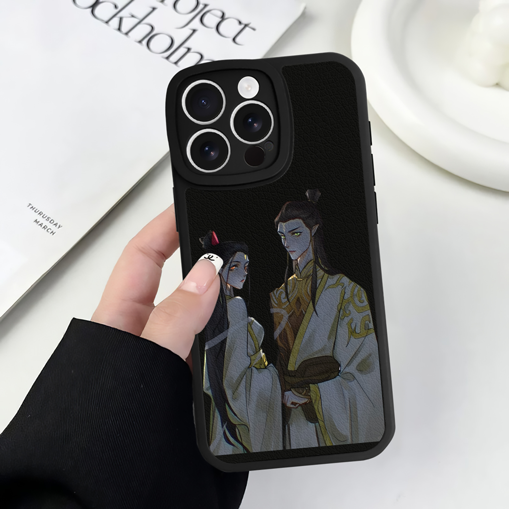 （画像用） Ne Zha 2 ナタ 魔童の大暴れ 【iPhone 16シリーズ対応】シリコンスマホケース（レザー調） 材質：シリコン
